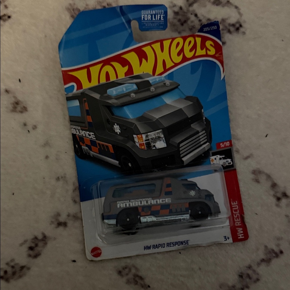 HW Rapid Response Ambulance Toy - Black and Blue
